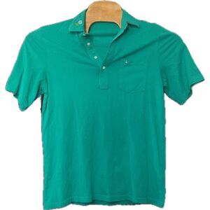 Criquet Polo Golf Shirt Mens Size M Medium Green‎ Performance Stretch Embroidery